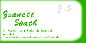 zsanett spath business card